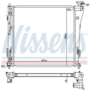 NIS 67552 Mootori radiaator (Automaatne) sobib: HYUNDAI I40 I, I40 I CW 1.7