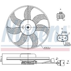 NISSENS 850020 - Radiator fan fits  AUDI  - Top1autovaruosad