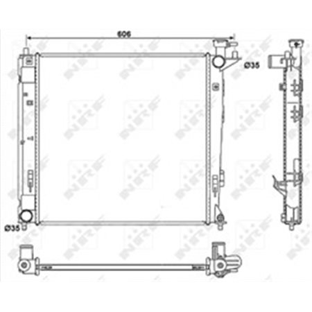 53054 Radiaator,mootorijahutus NRF