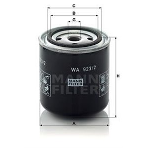 MANN-FILTER WA 923/2 - Coolant filter fits: SCANIA 2, 3, 3 BUS, 4; NEOPLAN CITYLINER, JETLINER, SKYLINER, SPACELINER, TRANSLINER