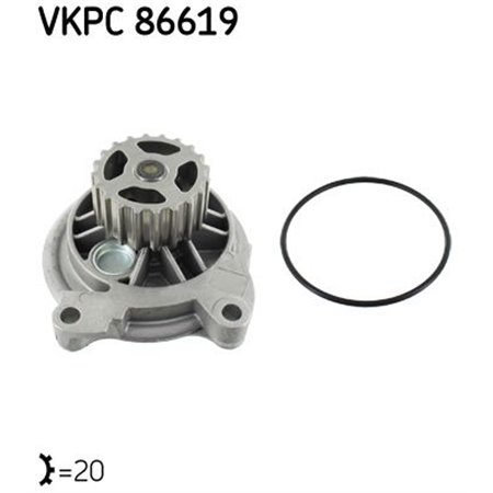 SKF VKPC 86619 - Water pump fits: AUDI 100 C4, A6 C4 VW CRAFTER 30-35, CRAFTER 30-50, LT 28-35 I, LT 28-35 II, LT 28-46 II, LT 