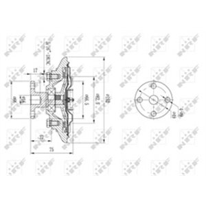 NRF 49592 Ventilaatori sidur sobib: JEEP CHEROKEE 2.1D 4.2 10.83 01.08