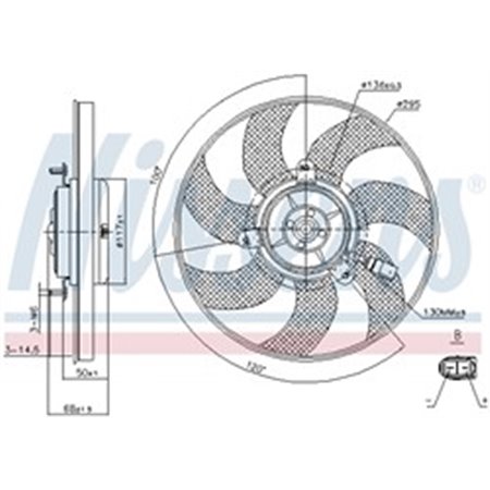 85733 Fan, engine cooling NISSENS