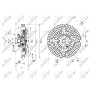 NRF 49566 - Fan clutch fits: AUDI A4 B5, A4 B6, A4 B7, A6 C5; NISSAN CABSTAR; SKODA SUPERB I; VW PASSAT B5, PASSAT B5.5 1.6-2.5D