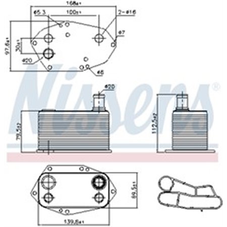 90786 Õliradiaator,mootoriõli NISSENS