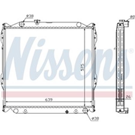 NISSENS 64636A - Engine radiator (Manual, with first fit elements) fits: TOYOTA LAND CRUISER 90 3.0D/3.4 03.96-12.02