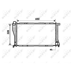 NRF 53723 Mootori radiaator (lihtsalt paigaldatav) sobib: BMW 5 (E39), 7 (E