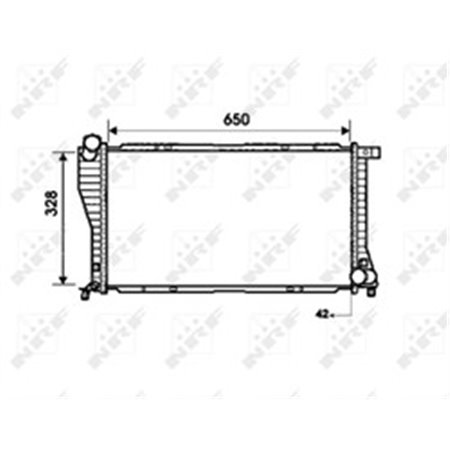 NRF 53723 Mootori radiaator (lihtsalt paigaldatav) sobib: BMW 5 (E39), 7 (E