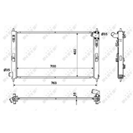 53906 Radiaator,mootorijahutus NRF