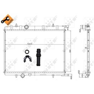 NRF 58304 Mootori radiaator (lihtsalt paigaldatav) sobib: CITROEN BERLINGO,