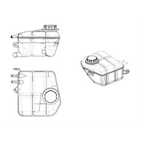 NRF 454035 - Coolant expansion tank (with plug) fits: FORD CAPRI III, FOCUS I, TOURNEO CONNECT, TRANSIT CONNECT 01.78-12.13