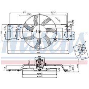 NISSENS 85712 - Radiator fan (with housing) fits: DACIA LOGAN, SOLENZA; RENAULT LOGAN I 1.4-1.9D 02.03-