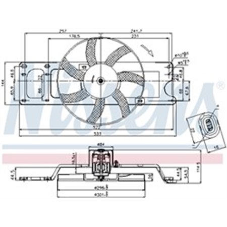 85712 Fan, engine cooling NISSENS