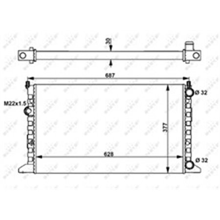 54657 Radiaator,mootorijahutus NRF