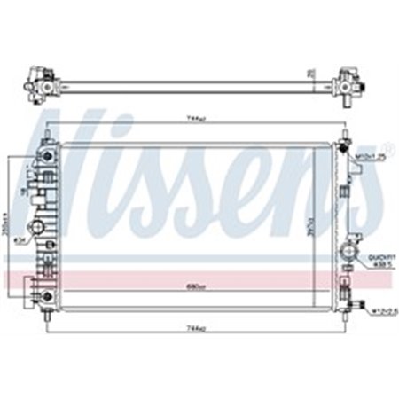 606049 Radiator, engine cooling NISSENS