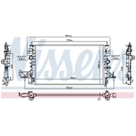 630798 Radiaator,mootorijahutus NISSENS