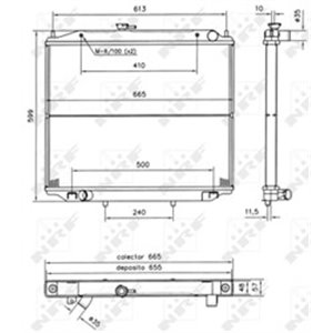 NRF 52238 Mootori radiaator sobib: NISSAN TERRANO II 3.0D 05.02 09.07