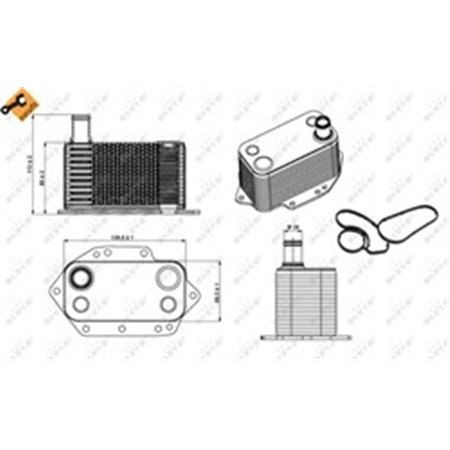 31281 Oil Cooler, engine oil NRF