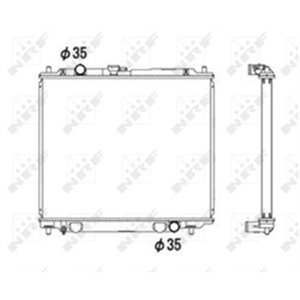 NRF 52108 Mootori radiaator sobib: MITSUBISHI PAJERO II 2.8D 06.94 10.99