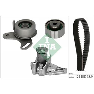 530 0427 31 Water Pump & Timing Belt Kit Schaeffler INA - Top1autovaruosad