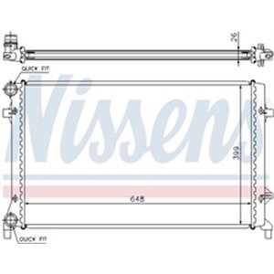 NISSENS 65277A - Engine radiator (Automatic/Manual, with first fit elements) fits: AUDI A3; SEAT ALTEA, ALTEA XL, LEON, TOLEDO I