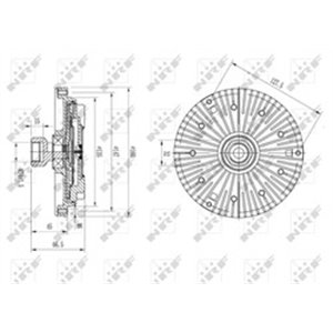 NRF 49582 Ventilaatori sidur sobib: BMW 3 (E46), 5 (E39), 7 (E38), 7 (E65, 