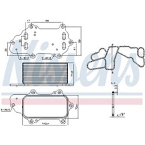 NISSENS 91225 - Oil radiator fits: CHRYSLER 300C; JEEP GRAND CHEROKEE, GRAND CHEROKEE IV; LANCIA THEMA 3.0D 09.05-