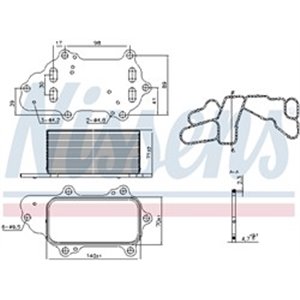 NISSENS 91225 - Oil radiator fits  CHRYSL - Top1autovaruosad