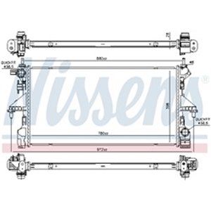 NIS 606170 Mootori radiaator (Manuaalne) sobib: CITROEN JUMPER PEUGEOT BOXE