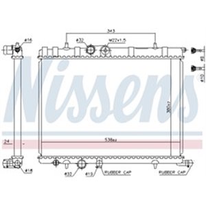 NISSENS 63502A - Engine radiator  with fi - Top1autovaruosad