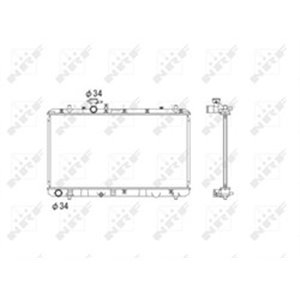 NRF 53581 Mootori radiaator sobib: FIAT SEDICI SUZUKI SX4 1.5/1.6 06.06 