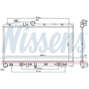 NISSENS 67741 - Engine radiator (Automatic/Manual) fits: SUBARU FORESTER, IMPREZA, LEGACY IV, OUTBACK, XV 1.5-2.5 09.03-