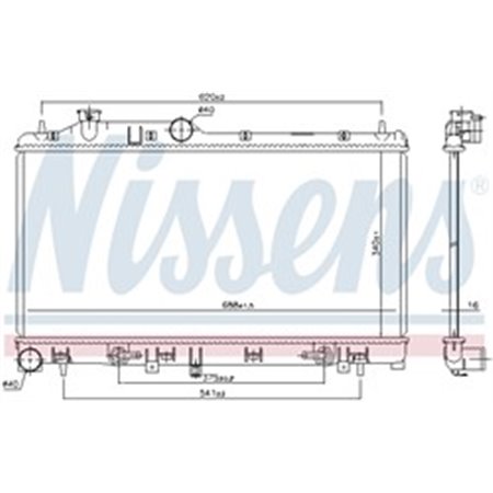 67741 Radiaator,mootorijahutus NISSENS