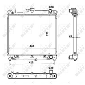 NRF 53930 Mootori radiaator sobib: SUZUKI JIMNY 1.3 09.98 