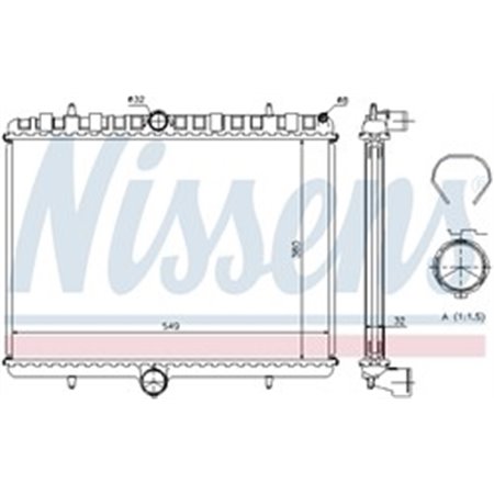 NISSENS 63621A - Motorkylare (med första monteringselement) passar: CITROEN C8, JUMPY FIAT SCUDO, ULYSSE LANCIA PHEDRA PEUGEO