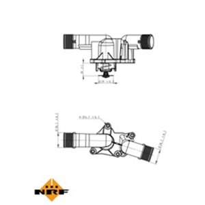 NRF 725050 Cooling system thermostat (95°C, in housing) fits: BMW 3 (E36), Z