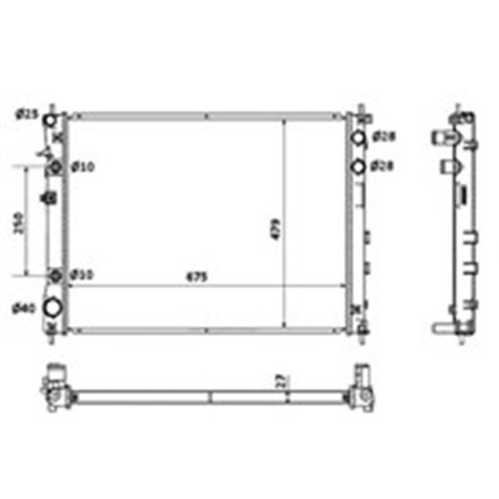 53887 Radiator, engine cooling NRF