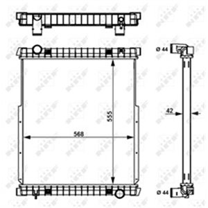 NRF 58377 Mootoriradiaator (bez ramy wersja VALEO) IVECO EUROCARGO I III F