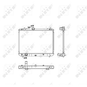 NRF 53582 Mootori radiaator sobib: SUZUKI SWIFT III 1.3/1.5/1.6 02.05 