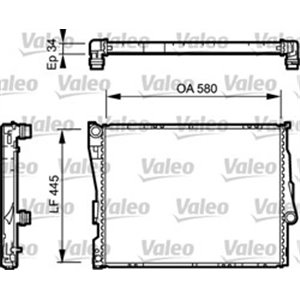 VAL734276 Mootori radiaator sobib: BMW 1 (E87), 3 (E46), Z4 (E85), Z4 (E86)