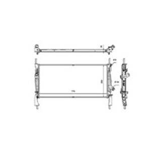 NRF 53746 Mootori radiaator sobib: FORD TRANSIT, TRANSIT TOURNEO 2.2D 2.4D 