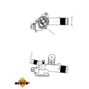 NRF 725056 Cooling system thermostat (89°C, in housing) fits: NISSAN MICRA I