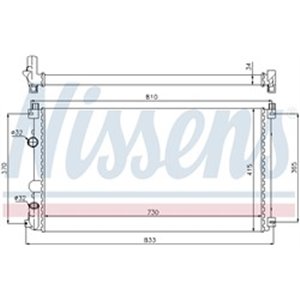 NIS 63819 Mootori radiaator sobib: OPEL MOVANO 1.9D 3.0D 09.00 