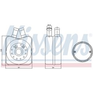 90606 Oil Cooler, engine oil NISSENS - Top1autovaruosad