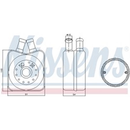 90606 Oil Cooler, engine oil NISSENS