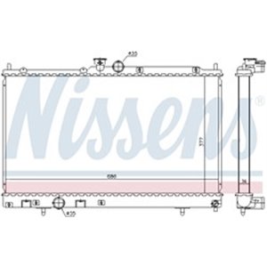 NISSENS 628956 - Engine radiator fits: MITSUBISHI LANCER VI, LANCER VII 2.0 01.98-09.07