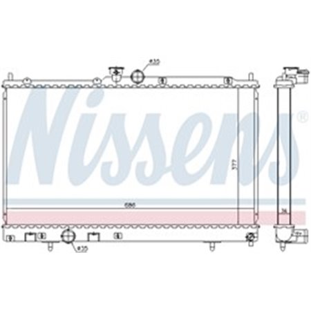 628956 Radiator, engine cooling NISSENS