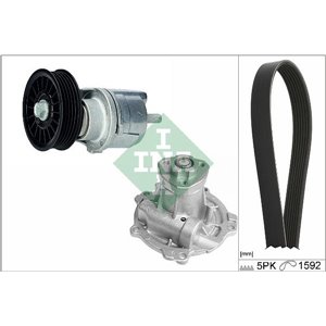 529 0161 31 Water Pump + V-Ribbed Belt Kit Schaeffler INA - Top1autovaruosad