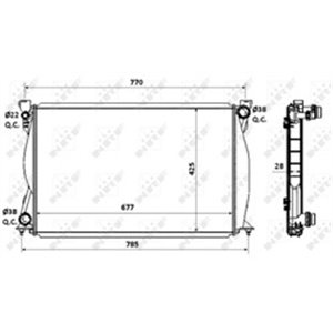 NRF 58359 Mootori radiaator (lihtsalt paigaldatav) sobib: AUDI A6 ALLROAD C