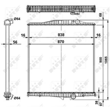 519702 Radiator, engine cooling NRF